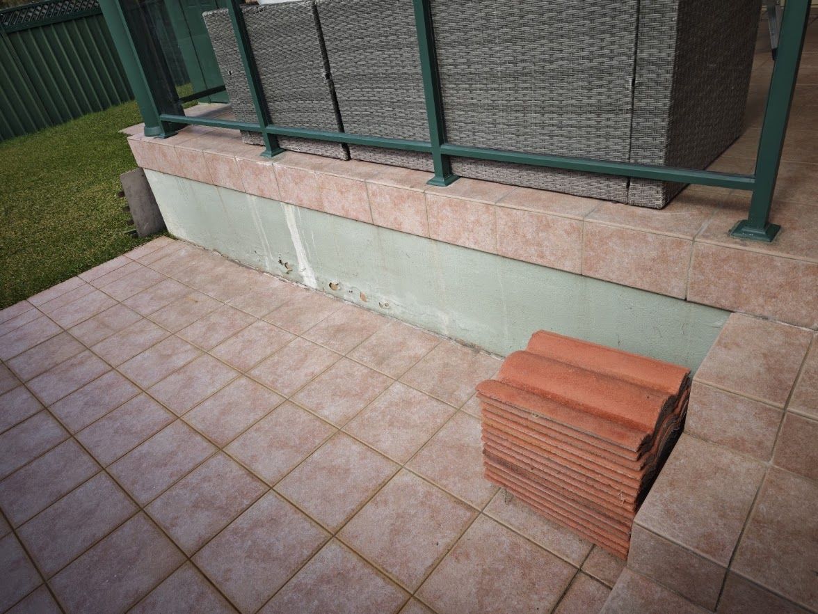 Balcony tiling and efflorescence, Sydney
