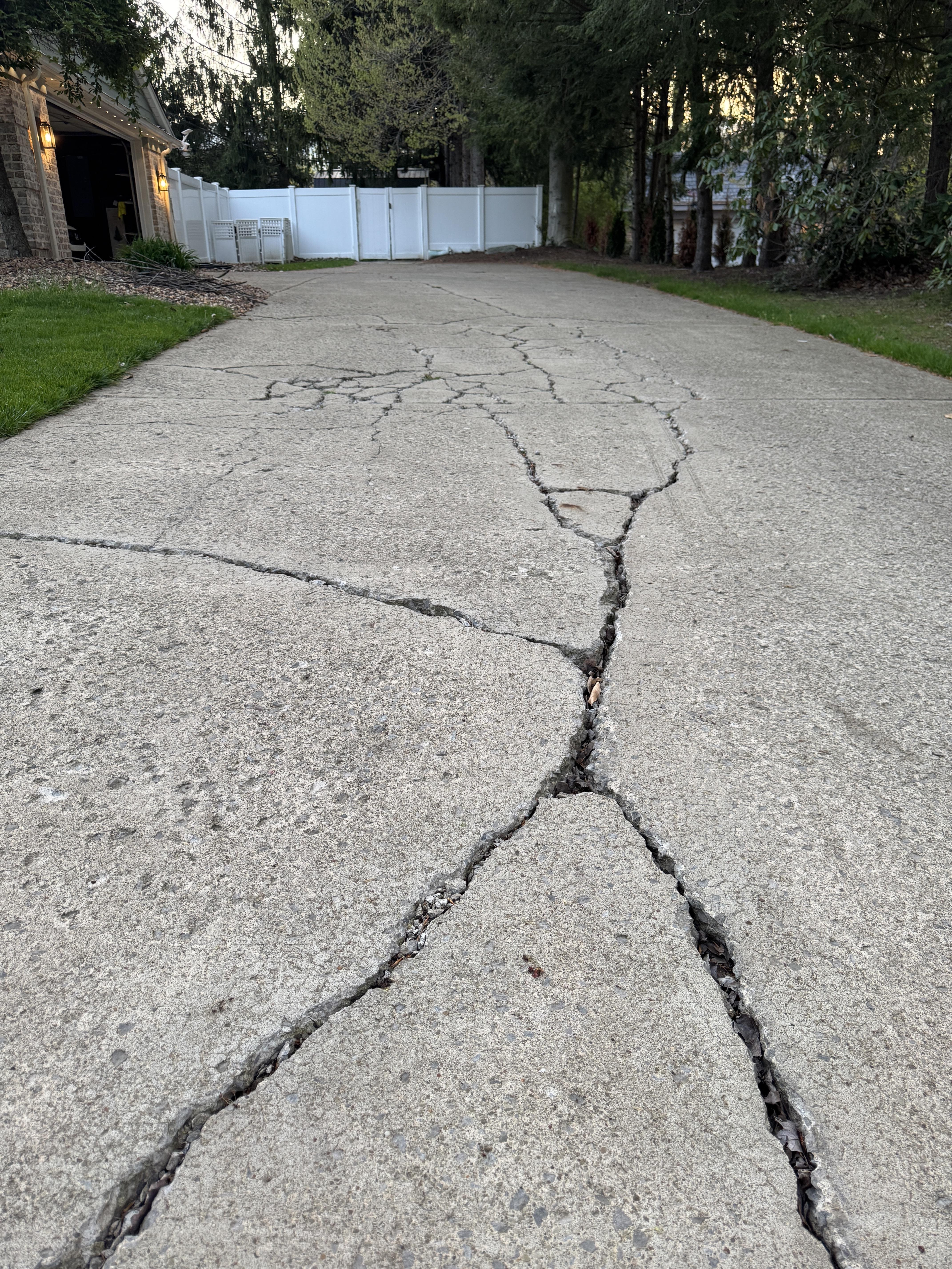 Driveway cracking