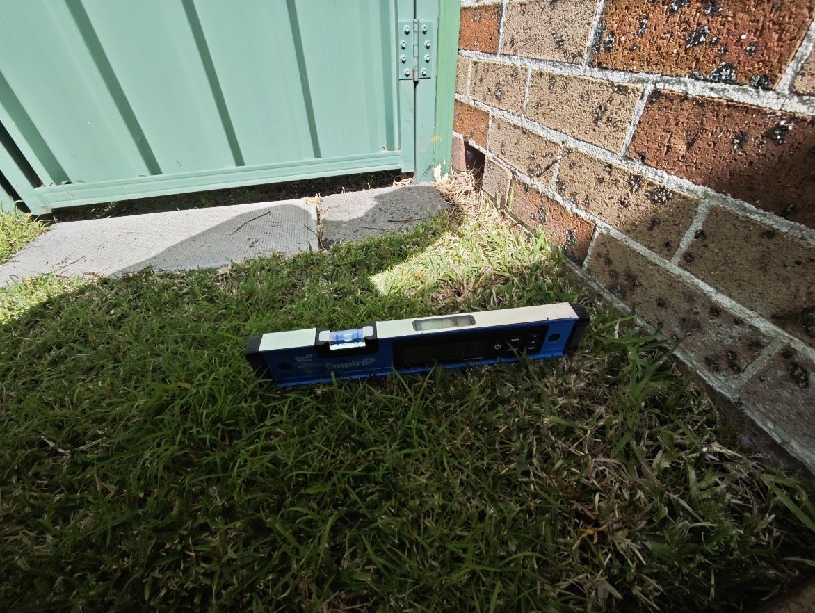 Water ponding against external wall, Campsie