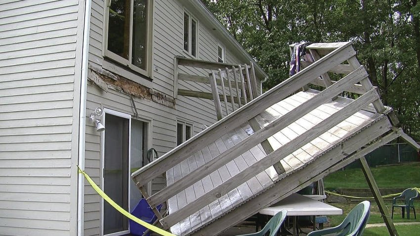 Collapsed decking