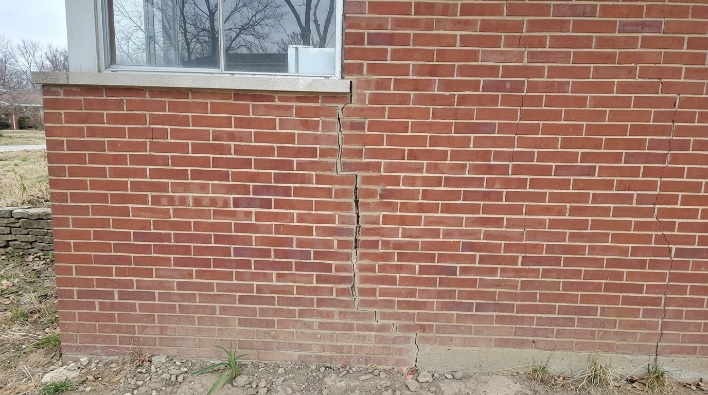 Brick wall cracking, Liverpool