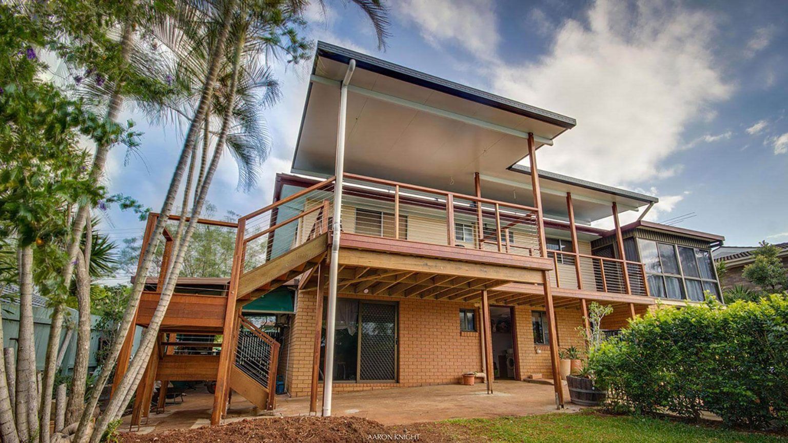Elevated deck rear addition, Hornsby