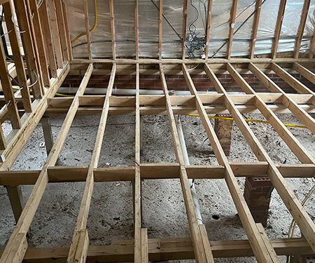 Rear extension floor framing, Manly